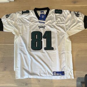 Eagles Owens White and Green Men's Jersey